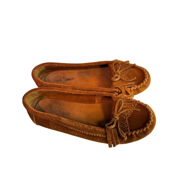 Minnetonka Brown Moccasins Men’s 8 Women’s 10 Loafers Slippers - Picture 8 of 9